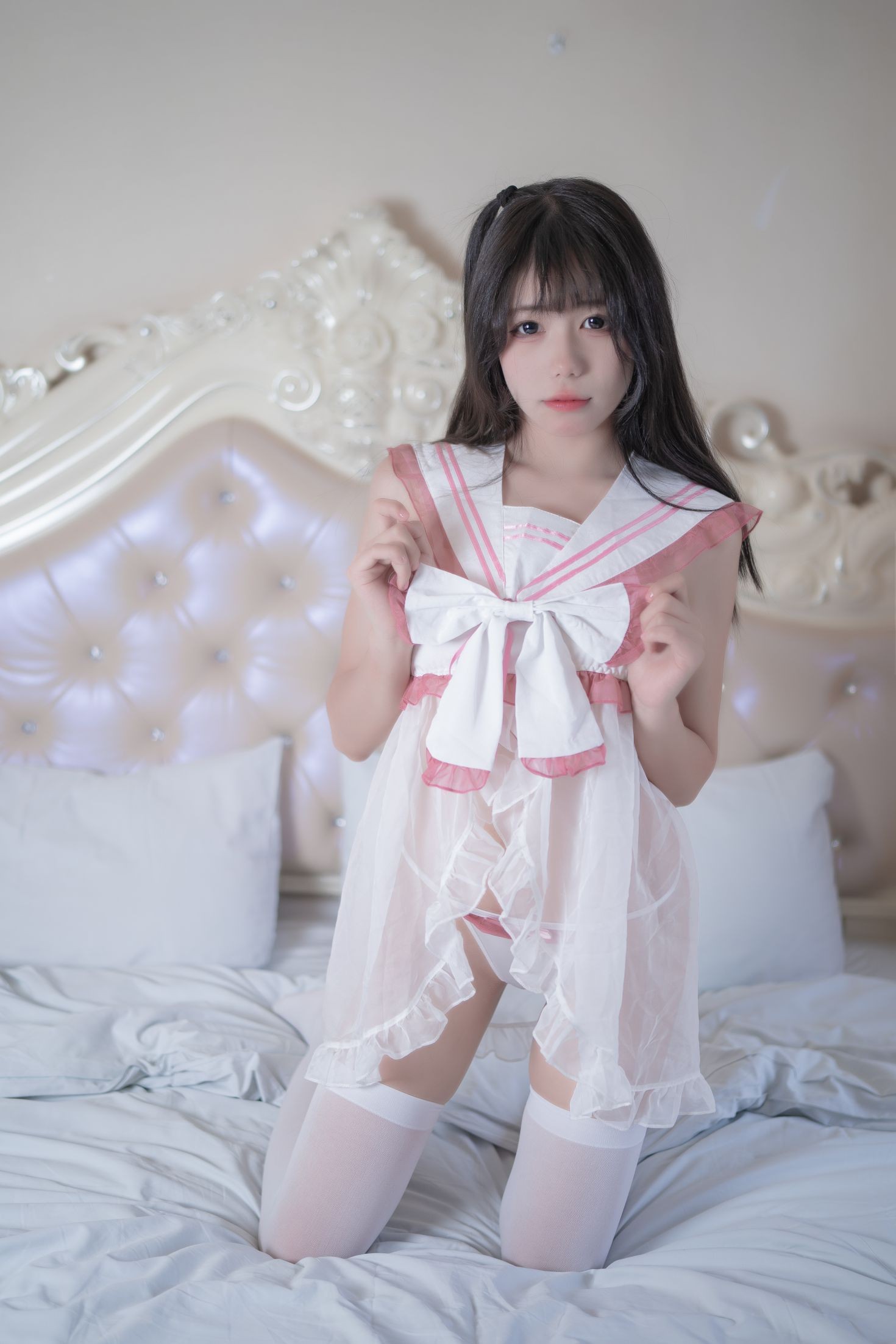 图片[2]-咬一口兔娘 粉嫩睡衣-COS世界