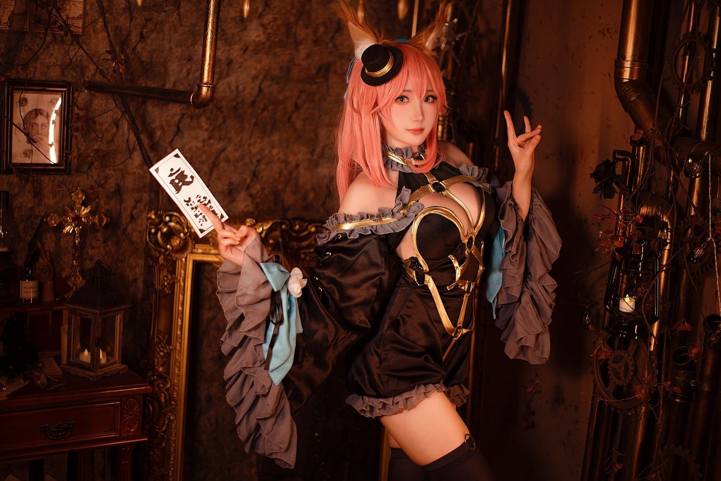 图片[4]-瓜希酱 漆黑魔术服-COS世界