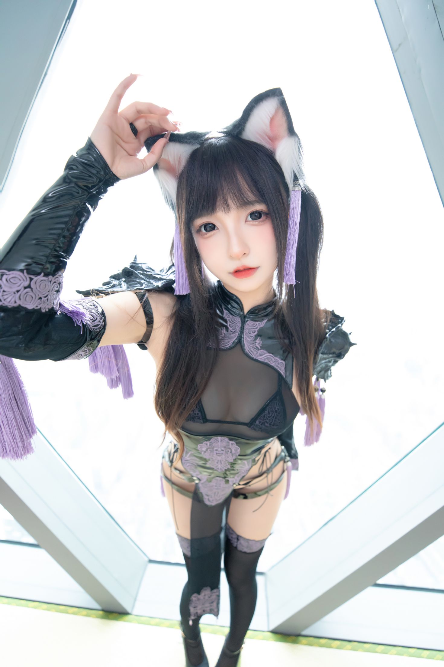 图片[4]-神楽板真冬 旗袍猫女-COS世界