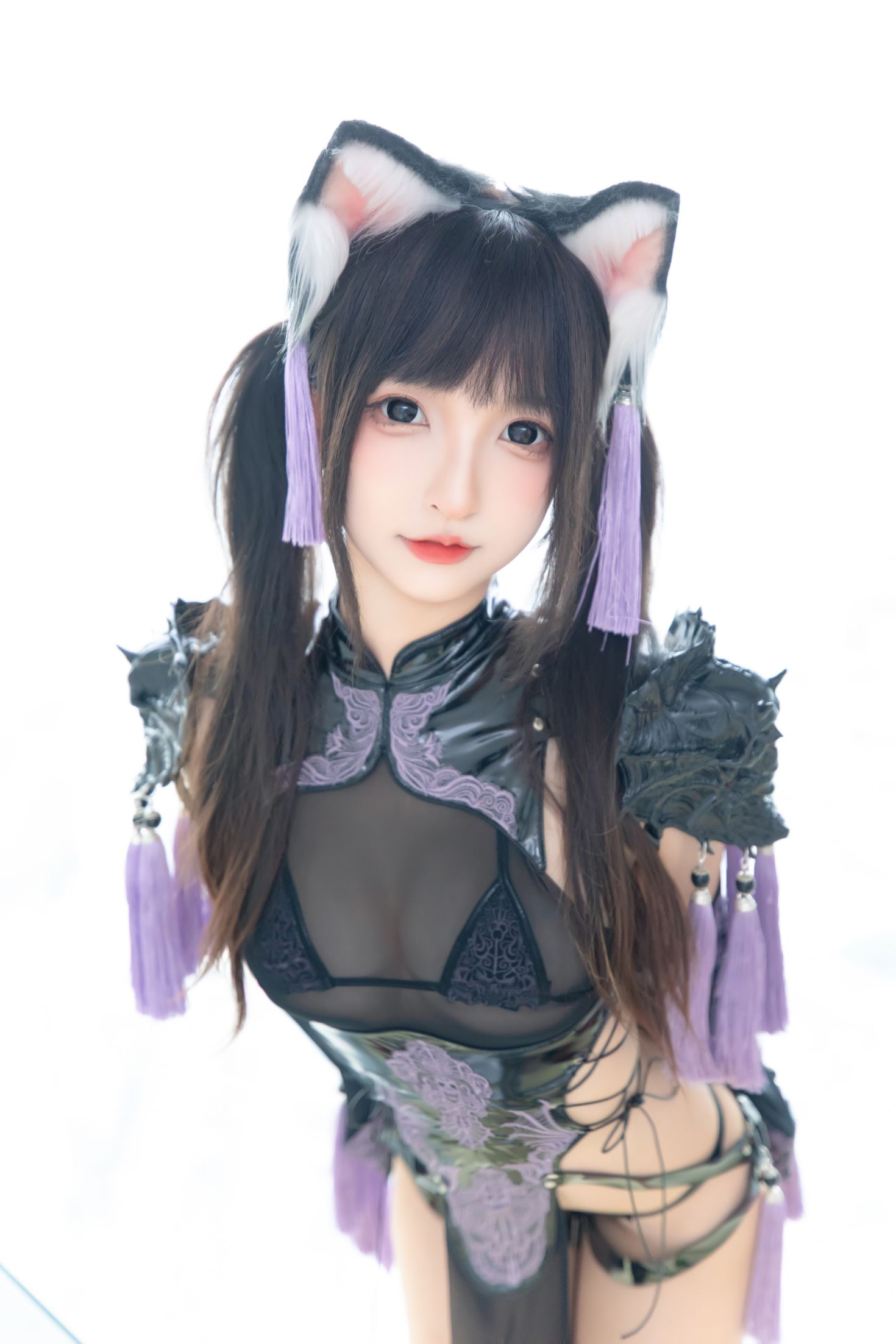 图片[3]-神楽板真冬 旗袍猫女-COS世界