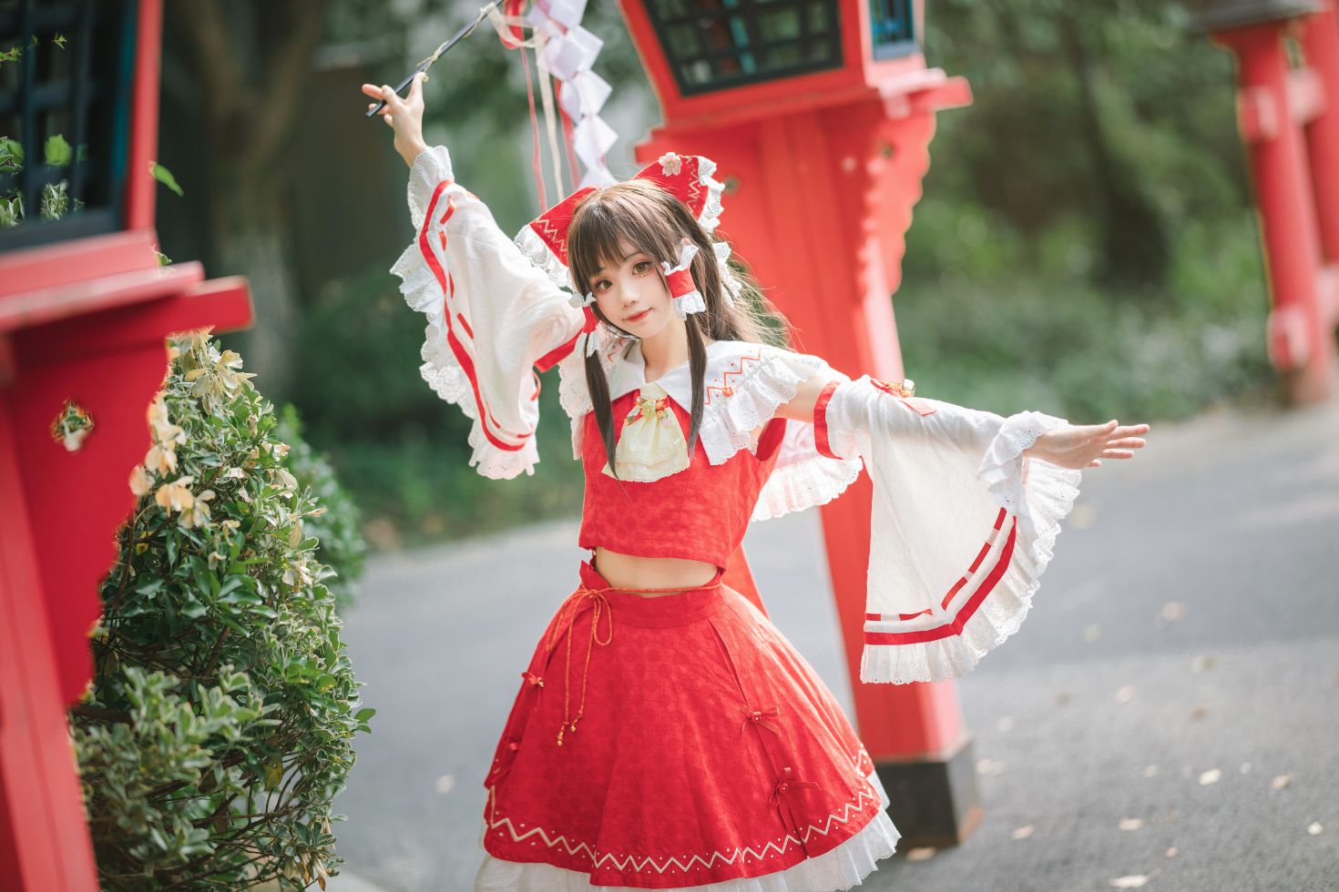 图片[3]-花柒 森森仙短款灵梦-COS世界