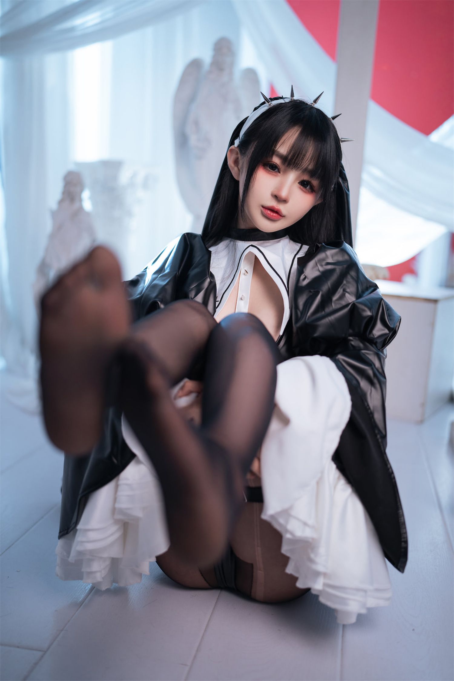 图片[3]-桜井宁宁 皮衣修女-COS世界