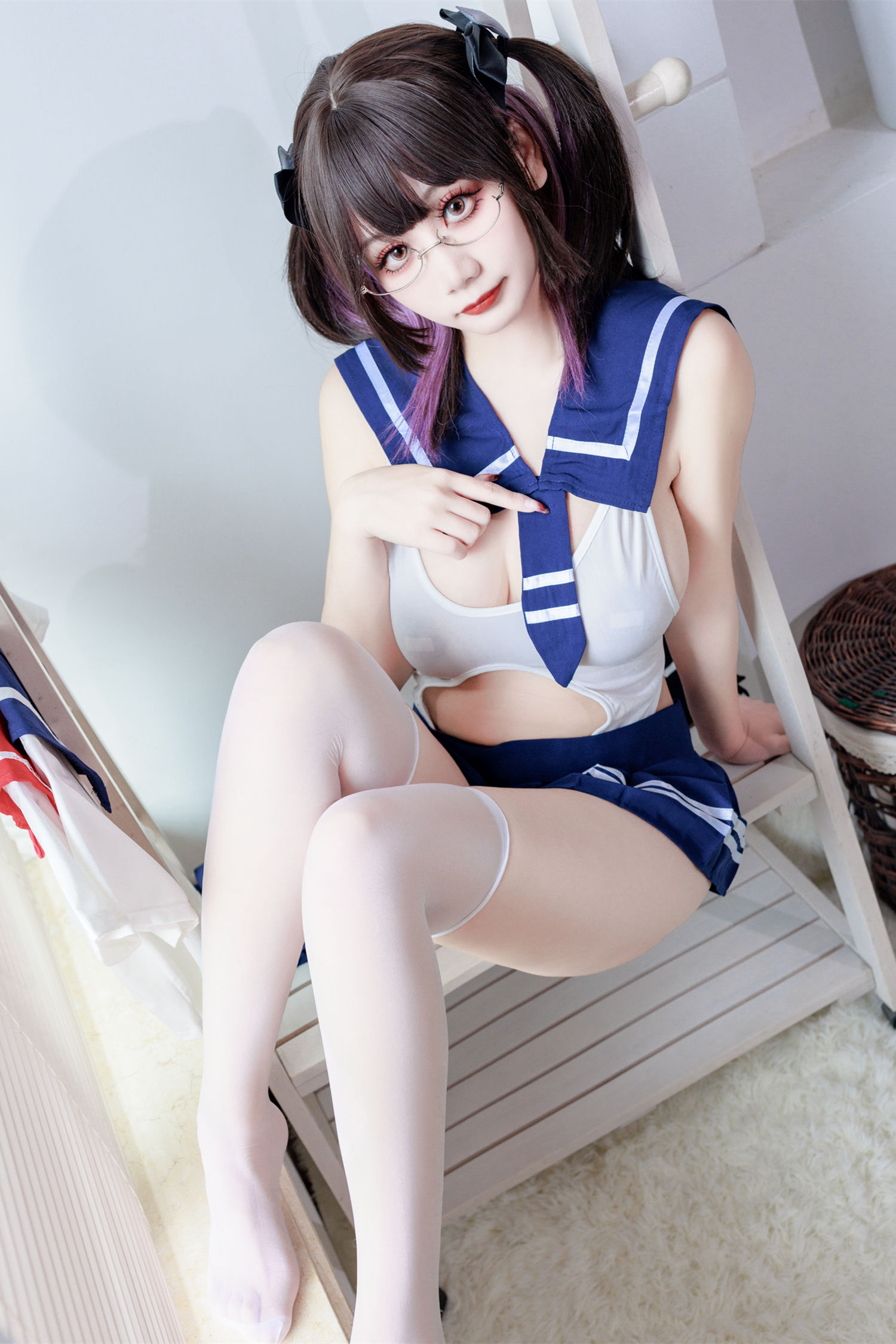 阿雪雪 连体水手服-COS世界