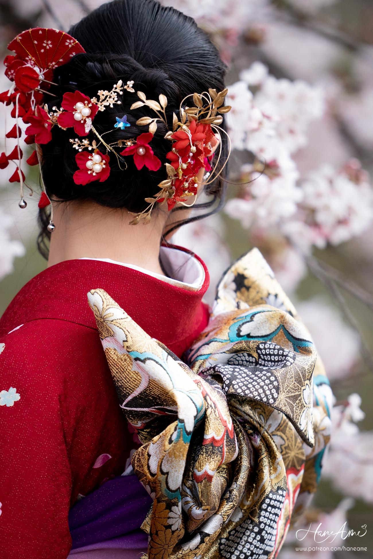 图片[5]-Hane Ame 雨波写真 赤紅和服-COS世界